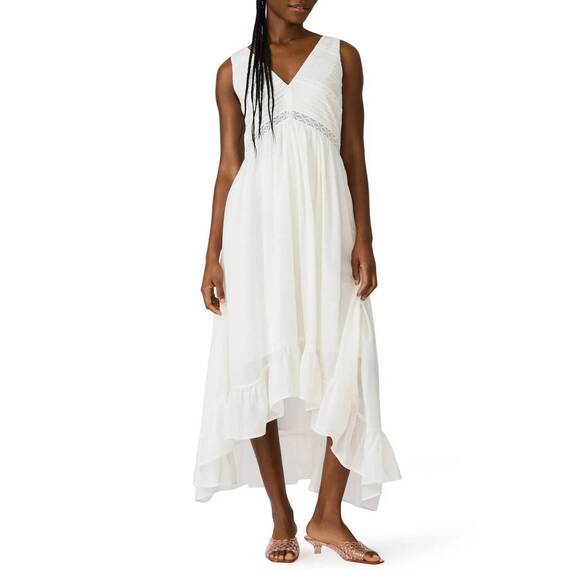STEVE MADDEN Dresses & Skirts - NEW STEVE MADDEN miah lace trim sleeveless high-low maxi dress in antique